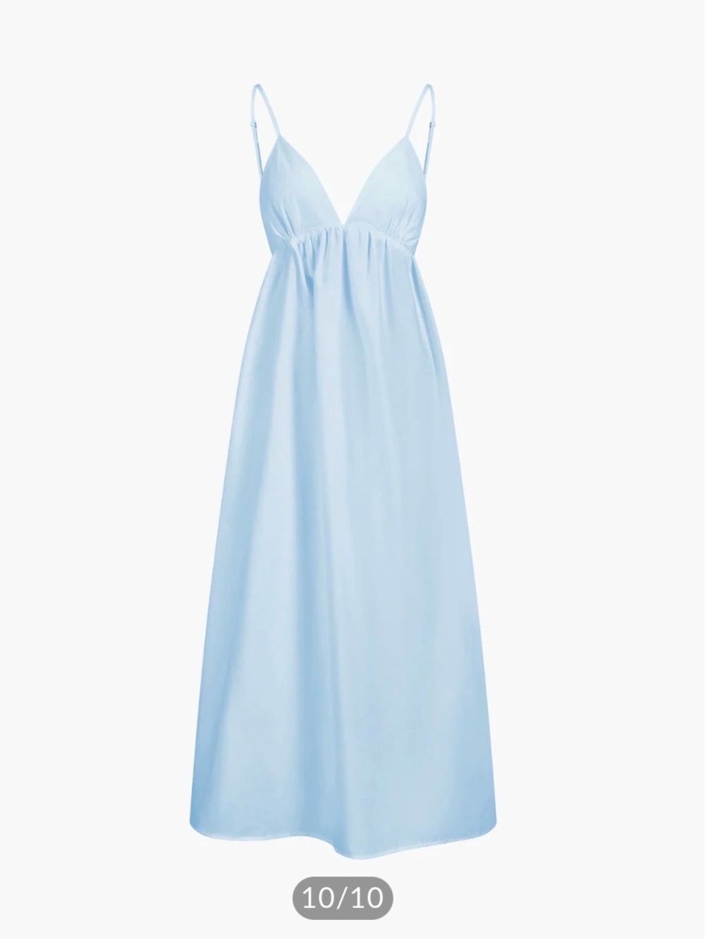Commense Baby Blue Coastal Cowgirl Open Back Long Dress Small